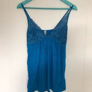 Blue lace tank cami NWOT